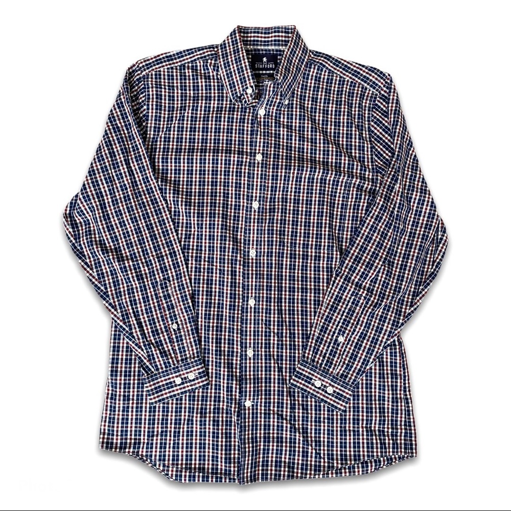 Stafford Broadcloth Travel Dress Shirt